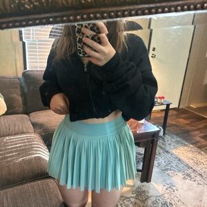 Mesh pleated lulu skirt